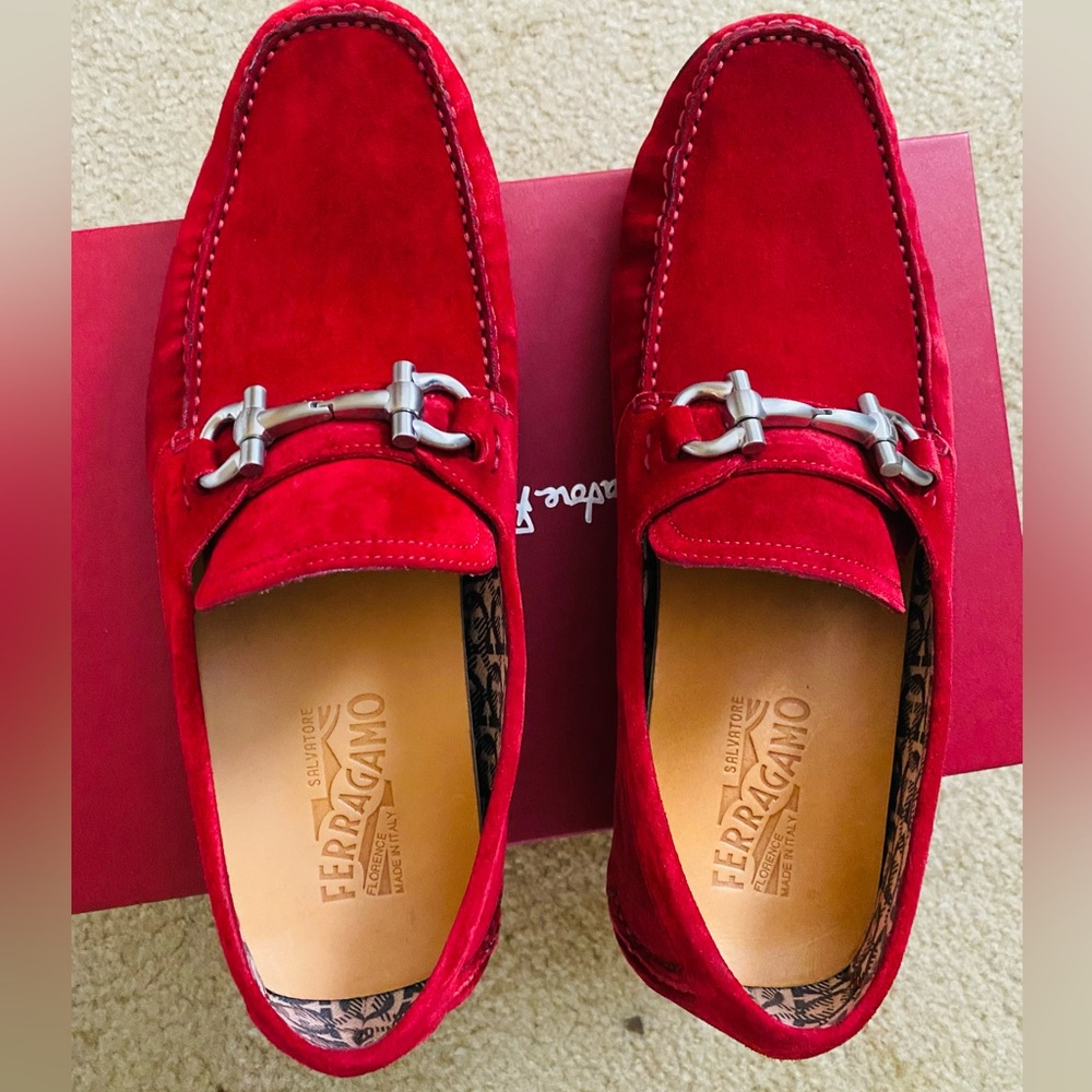 Authentic Salvatore Ferragamo Parigi Bit Driving Loafer